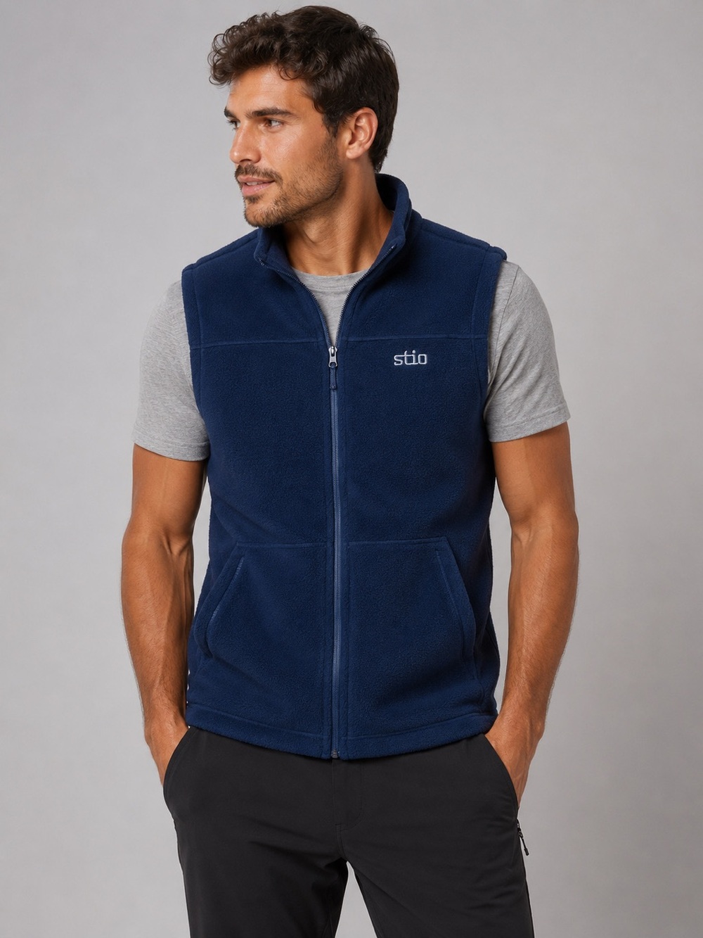 STIO 200050 - Men's Wilcox Fleece Navy Vest Sz L